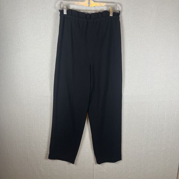 Aritzia Wilfred Kari Pants Size Small Pant Drawstring Pockets Black Paper Bag - Picture 4 of 16